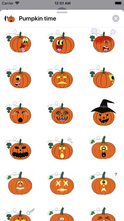 Pumpkin time stickers