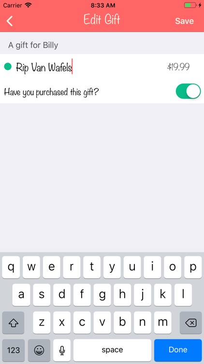 Christmas Gift List Tracker screenshot-3