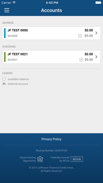 Jefferson Financial CU Mobile
