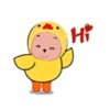 Cutie Chicken Girl Stickers