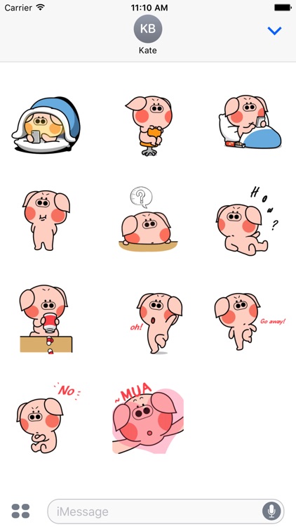 Laughing Pig Animated Stickers