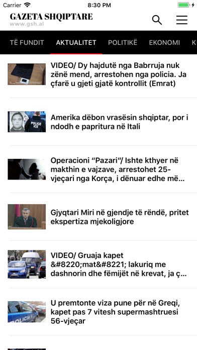 Gazeta Shqiptare screenshot 2