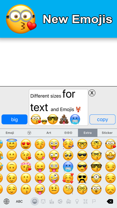 New Emoji Keyboard - Extra Emojis Screenshot 1