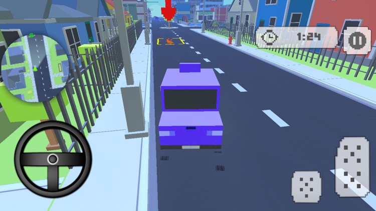 Blocky City Taxi Simualtor screenshot-3