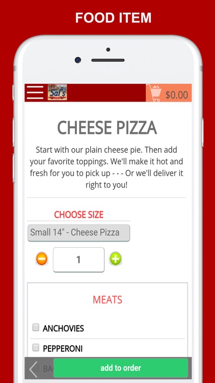 Sal's Pizzeria App