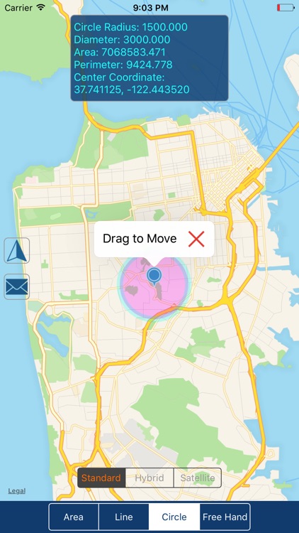 Measure on Map Tool