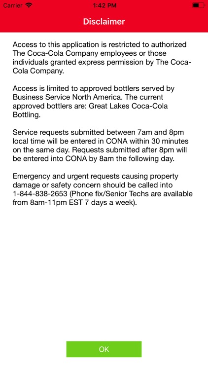 Coke Notify Service Request