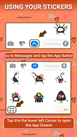 Cute Monster Animated Stickers