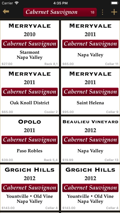 Bottles - Wine Cellar Manager