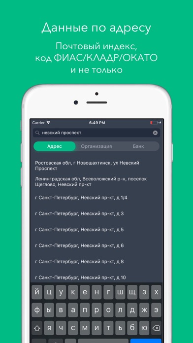 DataHero - Поиск по организациям, банкам и адресам screenshot 2
