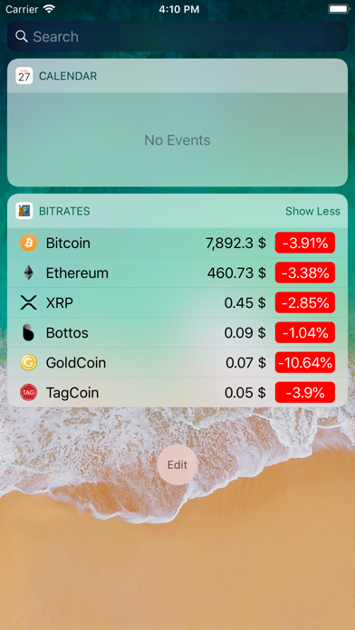 Bitrates - Crypto Widget screenshot 2