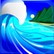 A fun surf video game that let's you work on your carving skills and explore uncharted territory on a surf island