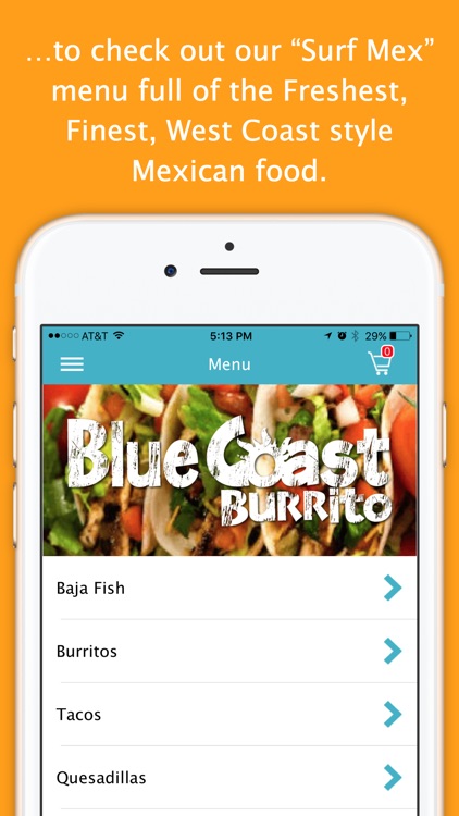 Blue Coast Burrito App