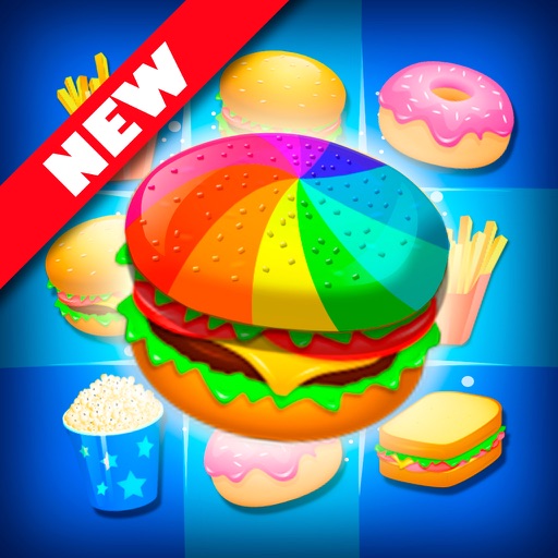 Match 3 Burger HD: Delicious Food Mania iOS App