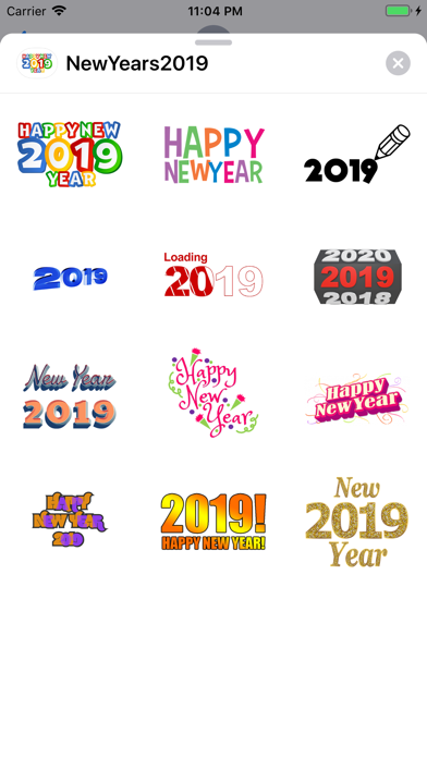 New Years 2019 Sticker Pack screenshot 2