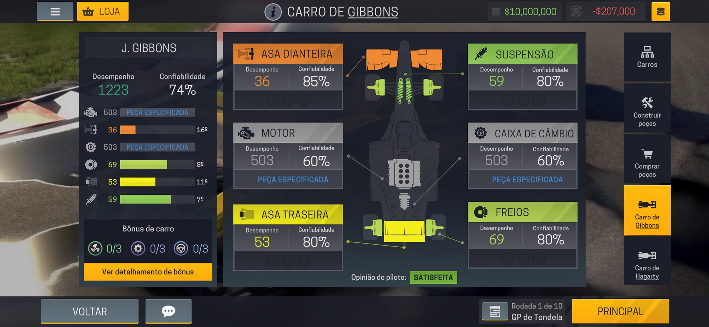 Screenshot do app Motorsport Manager Mobile 2
