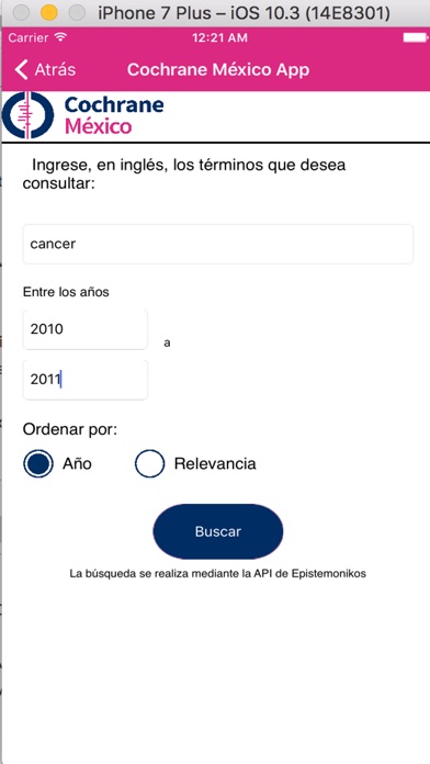 Cochrane México App screenshot 3