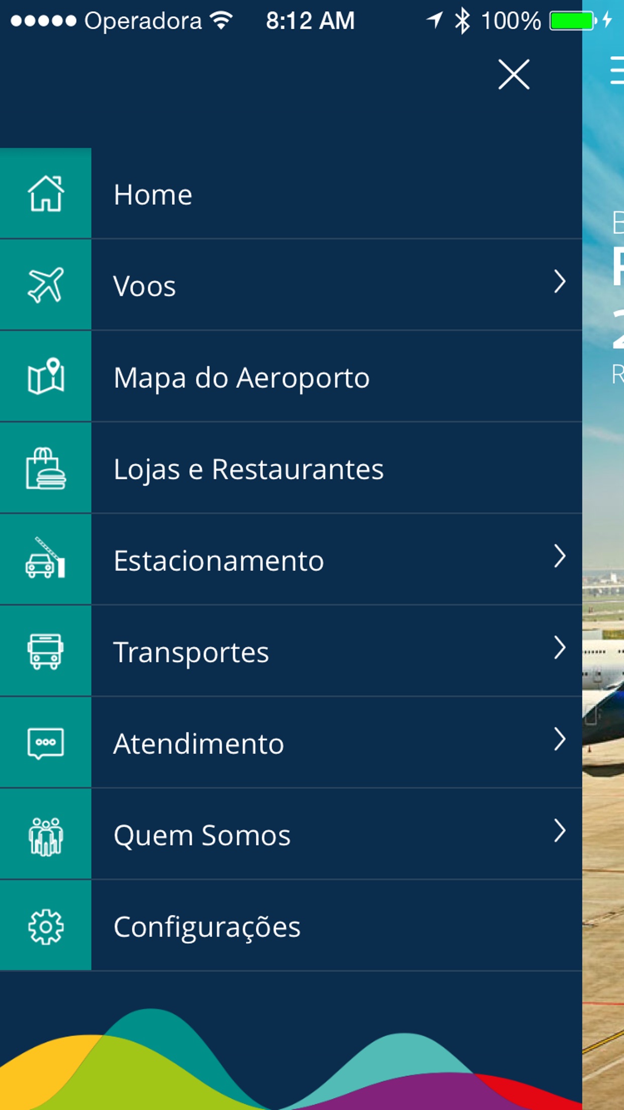 Screenshot do app RIOgaleão