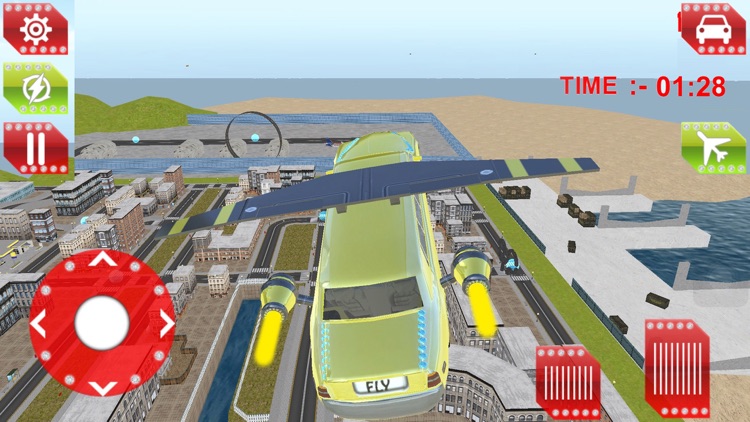 Flying Limo Driving simulator 2016 screenshot-3