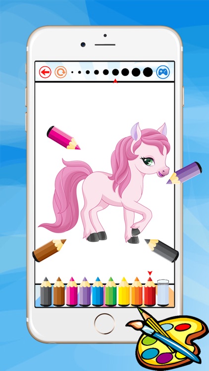 Coloring Book For Little Pony - Horse drawing for kid game