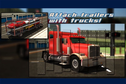 Car Transporter Truck Trailer - 3d transporter cargo trucker parking simulator screenshot 3