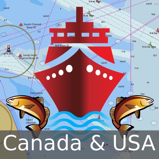 i-Boating: Canada & USA - Marine / Nautical Navigation Charts for fishing & sailing iOS App