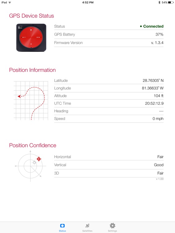 SkyPro GPS Status Tool iPad