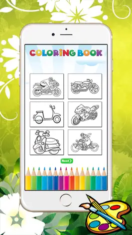 Game screenshot Motorcycle Coloring Book For Kids - Games Drawing and Painting For learning hack