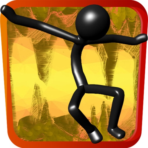 Stick-Man Cave Runner Free icon