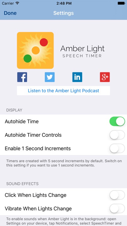 Amber Light Speech Timer screenshot-4