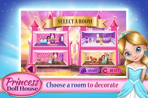 Princess Doll House Games: Design and Decorate Your Own Fantasy Castle for Kids and Girls screenshot 2