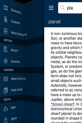 Oxford Dictionary of Astronomy screenshot 2