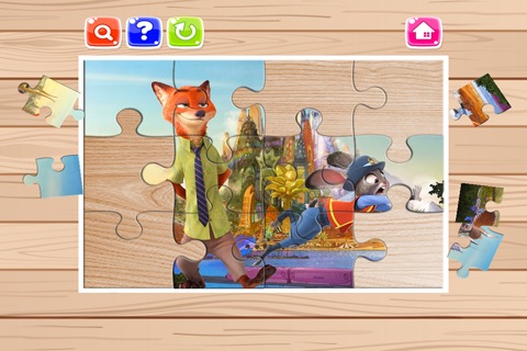 子供の幼児と就学前の学習 - 漫画のパズルジグソーパズルは、ジュディホップスとニック・無料で箱のおすすめ画像2