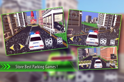 Police Car Parking Mania Simulator 2016 - Real Life City Traffic Multi Level Driving Test screenshot 3