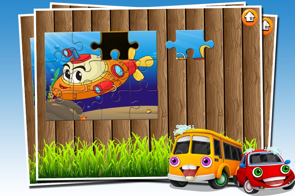 Car puzzle game - Learning for toddlers and children boys free educational with trucks and vehicles screenshot 2