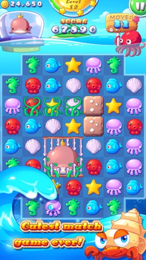 Ocean Joy - 3 match Mermaid splash puzzle game(圖2)-速報App