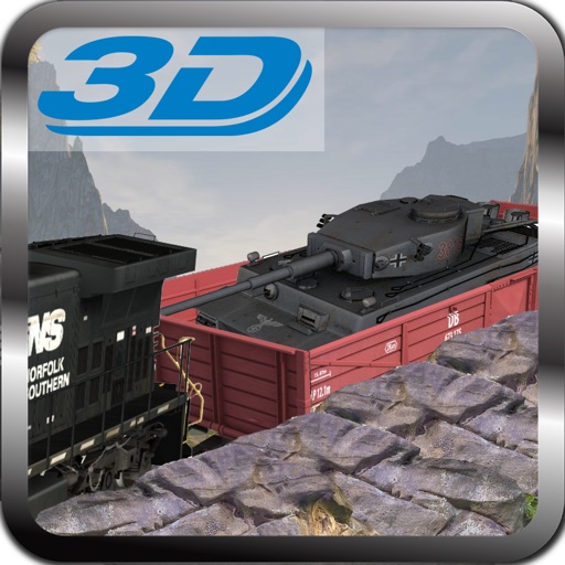 Military Tank Delivery Train 3D icon