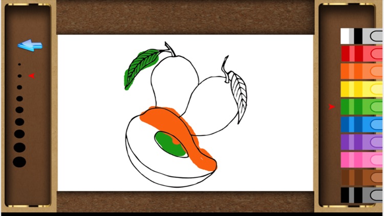 fruit set coloring page