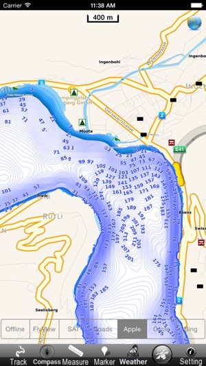 Vierwaldstattersee und Lauerzersee GPS Navi Karte für bootfa(圖4)-速報App