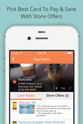 Card Rewardz- Recommends Best Credit Card to paywith, find Coupons & get Cash Back, Airline Miles, Points faster. screenshot 2