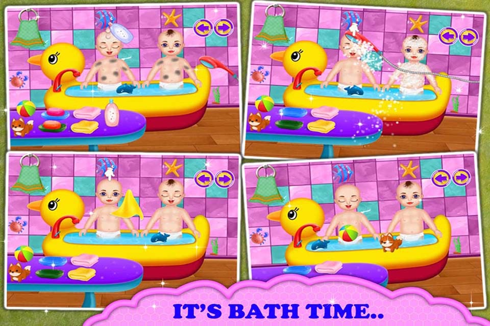 Newborn Twins Baby Care - Kids Games for Girls screenshot 3