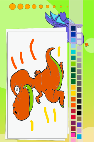 Little Dragon Coloring Pages Kids Painting Game screenshot 4