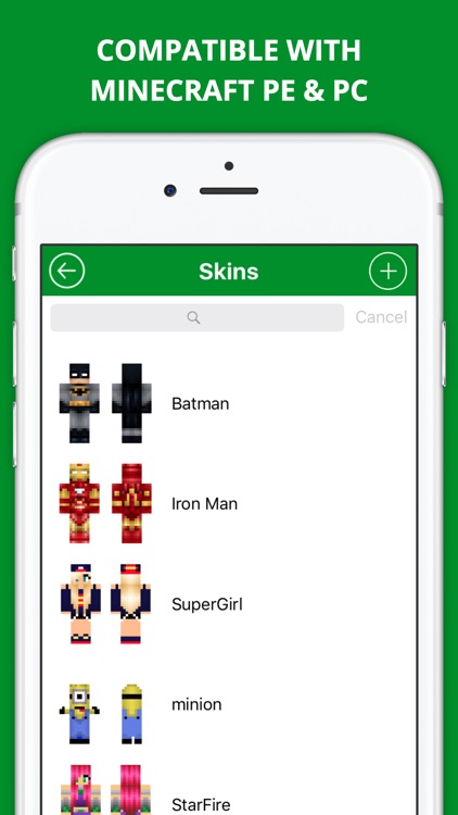 Superhero Skins for Minecraft PE & PC