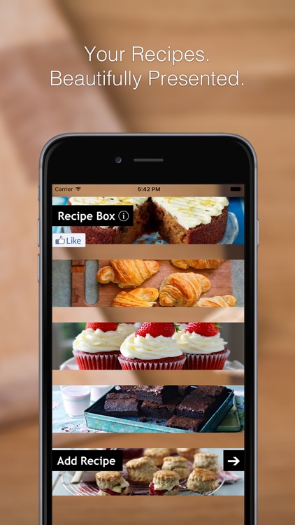 Recipe Box - Your Recipe Cook Book in your pocket, get to your recipes when cooking or baking in the kitchen!