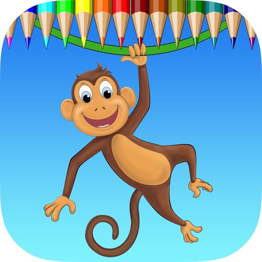 Monkey Coloring Book: Learn to olor and draw a monkey, gorilla and more iOS App
