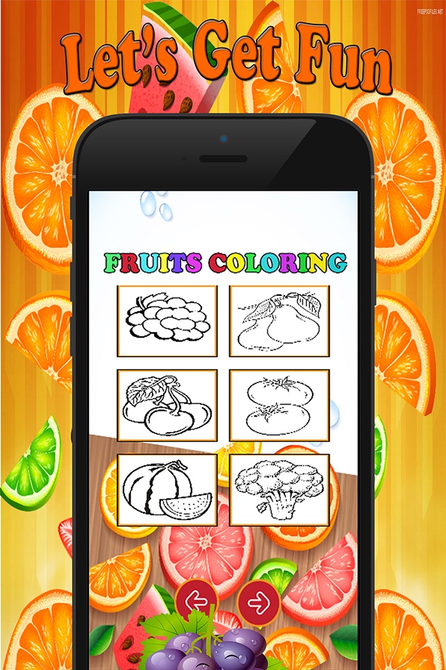Fruit Vegetable Paint and Coloring Book: Learning Skill The Best of Fun Games Free For Kids screenshot 2