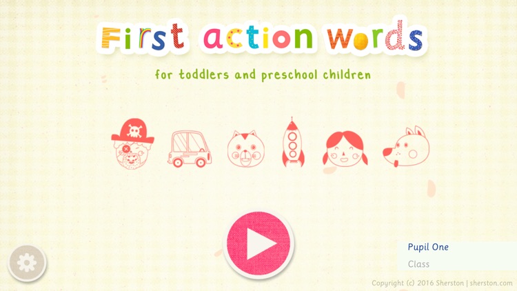 First Action Words School Edition for Toddlers and Preschool Children