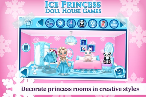 Ice Princess Doll House Games – Create and Decorate Your Play.Home Winter Castle for Kids screenshot 4