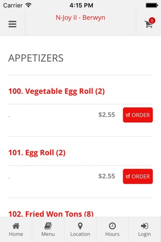 N-Joy II - Berwyn Online Ordering screenshot 2