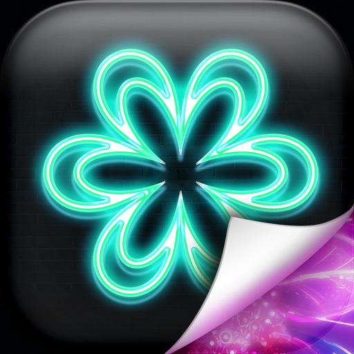 Neon Flower Wallpapers Free – Glow.ing Background Picture.s and HD Lock Screen Themes icon